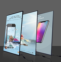 Aluminum Frame Advertising Light Box A1/A2/A3/A4 Ultra-thin Tempered Glass Light Box LED Poster Frame Food Advertising Display