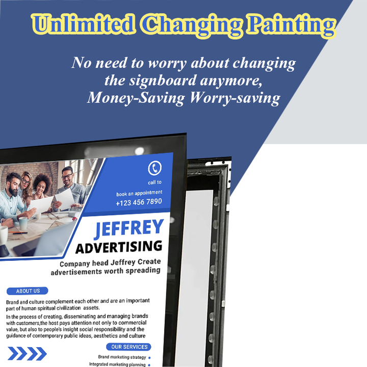 Customized Decorative Rectangular Aluminum Wall-Mounted Diode Electronic Light Box High Brightness LED Water Resistant Dustproof