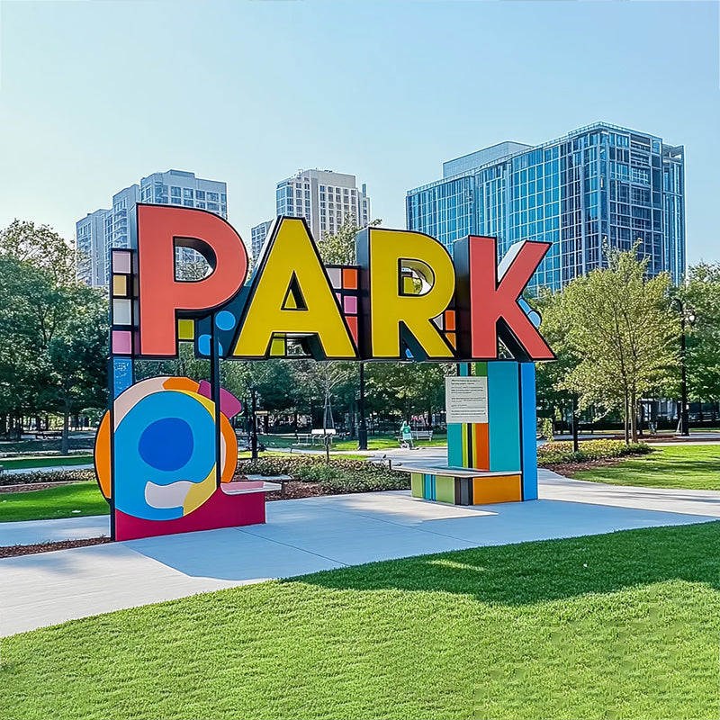 Custom Large Sculpture Sign for Home Company Mall Park Square Celebration Ceremony Sign for Parties and Weddings