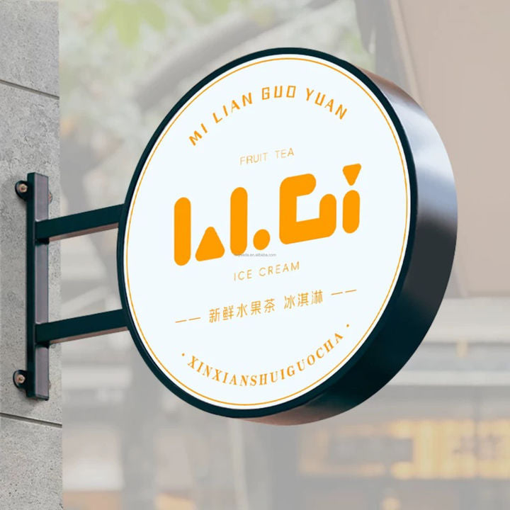 Customized Outdoor LED Advertising Light Box Signs Aluminum Frame Metal Menu Boards for Hanging Installation