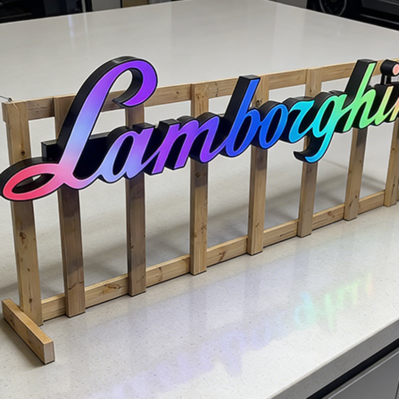 3D Luminous Character Advertising Signboard, RGB LED Full-color Front Lighting Letter Sign, Outdoor Architectural Lighting
