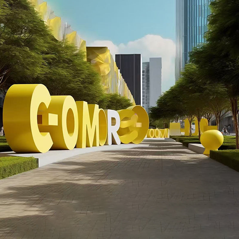 Custom Large Sculpture Sign for Home Company Mall Park Square Celebration Ceremony Sign for Parties and Weddings