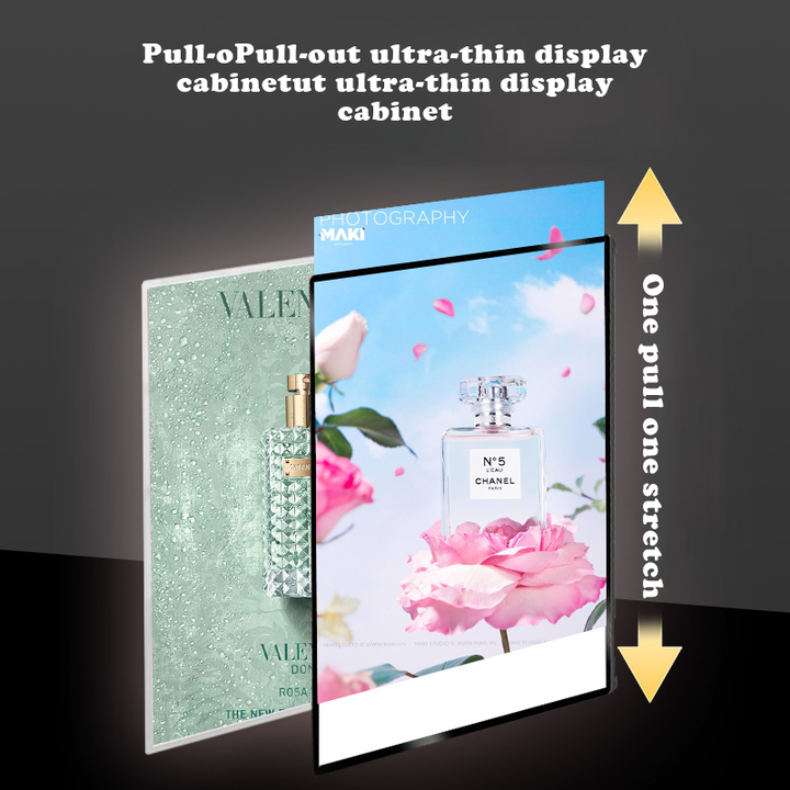 Customized Rectangular Aluminum Frame LED Photo Glass Lightbox Ultra-thin Advertising LED Lighting Display Lamp Poster Stand
