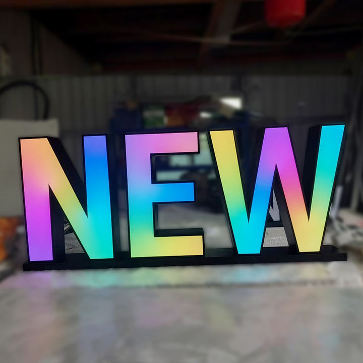 4ft 5ft 6ft 7ft 8ft 9ft Colorful 3D Adjustable IPX5 Waterproof LED Letter LOGO for Outdoor Advertising & Directional Signage