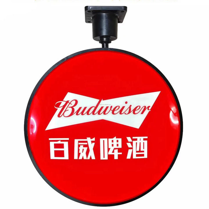 High Quality Custom Circular LED Rotating Advertising Light Box Outdoor Menu Board with Aluminum Frame