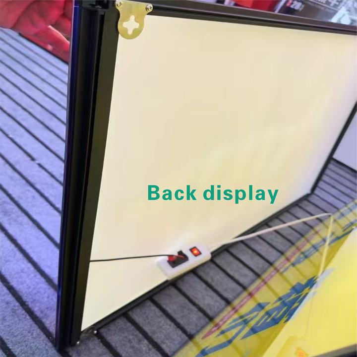 Customized 12V Restaurant LED Menu Board Advertising Light Box Rectangle Shape Aluminum Frame Tempered Glass Decorative Hanging