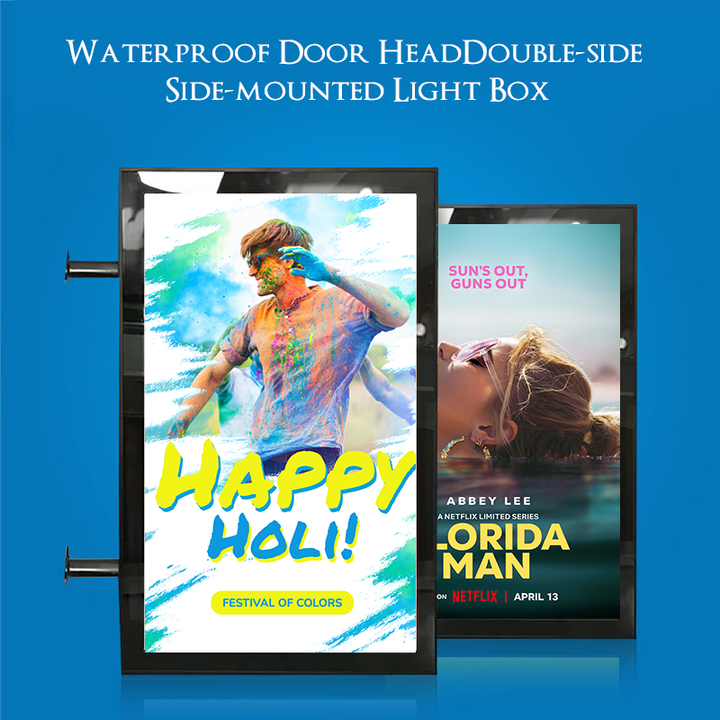 Customized Decorative Rectangular Aluminum Wall-Mounted Diode Electronic Light Box High Brightness LED Water Resistant Dustproof