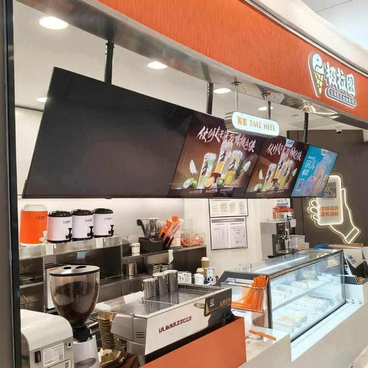 Restaurant LED LCD Display Suspended LED Dynamic Menu Board for Car Store Restaurant Advertising Decoration High-Resolution