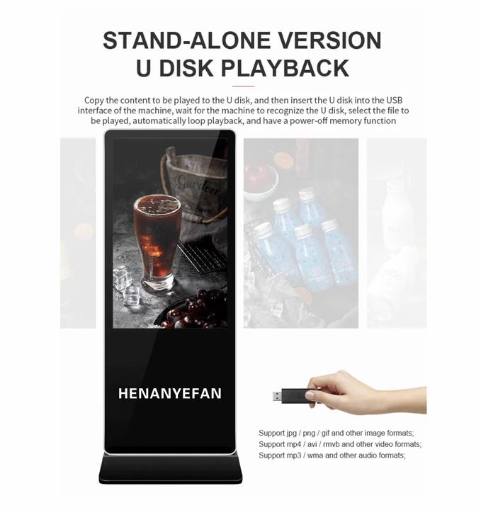 High Definition Indoor Vertical LED Display Screen Digital Stand Advertising Display with High Visibility LCD Technology