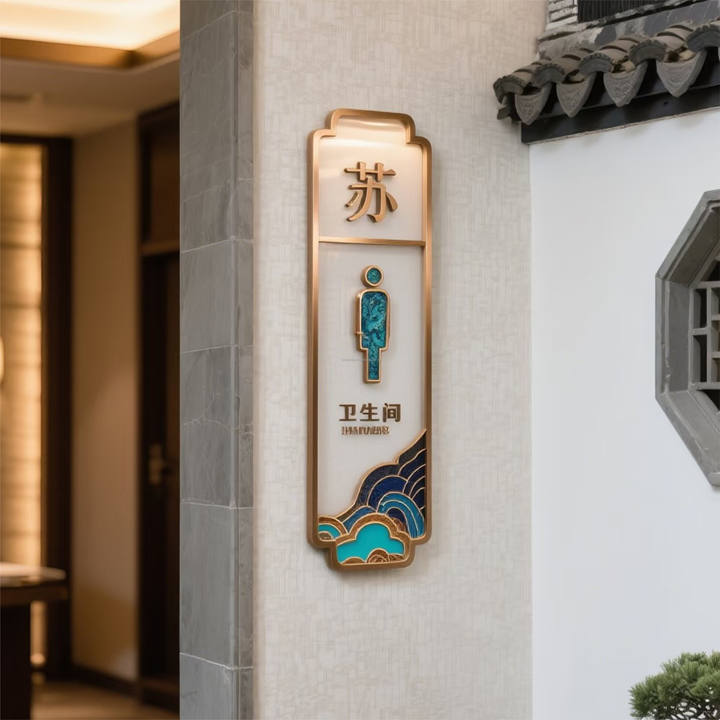 Customized LED Doorplate Signs, Metal Illuminated Signs, Acrylic Illuminated Signs, Carved Signs, and Bathroom Illuminated Signs