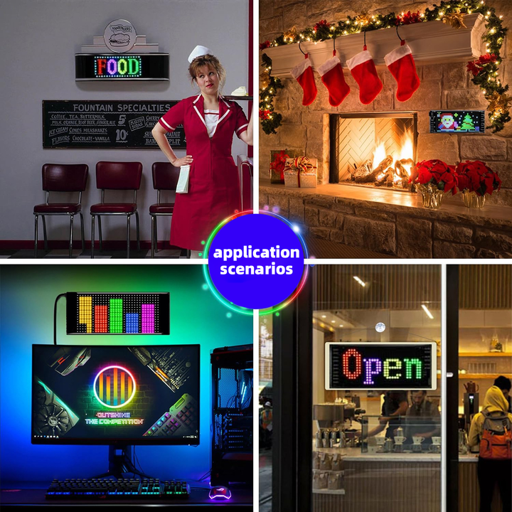 USB App Programmable LED Logo Display Intelligent LED Screen Car Panel Rolling Information Car Advertising LED Matrix Panel