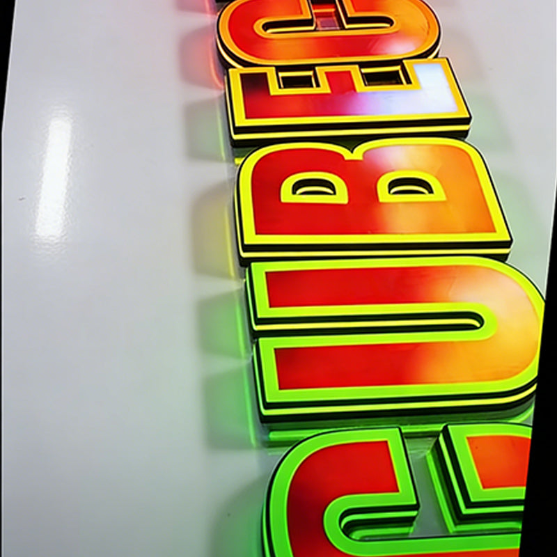 Customized 3D Illuminated Characters with Full-color RGB Dynamic Advertising Signs and Brand Image Sign Design Energy Saving