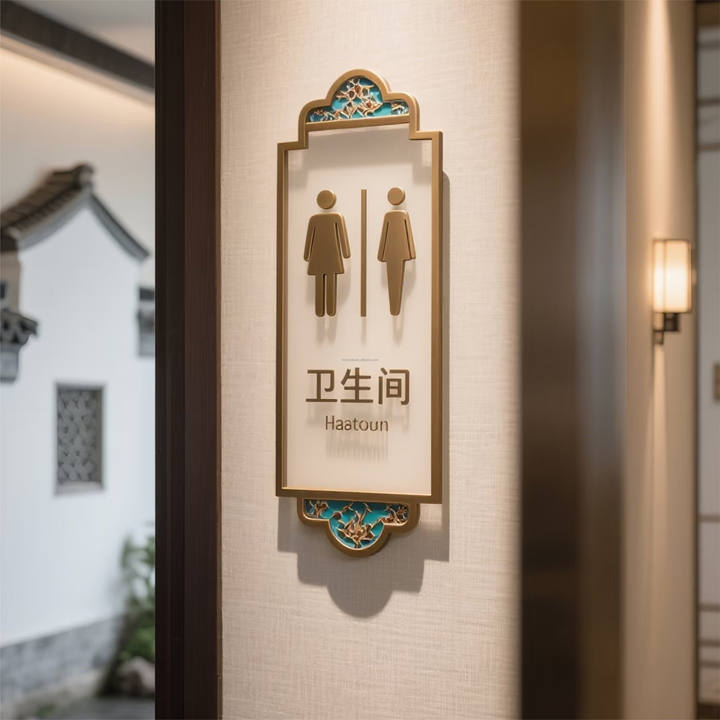 Customized LED Doorplate Signs, Metal Illuminated Signs, Acrylic Illuminated Signs, Carved Signs, and Bathroom Illuminated Signs