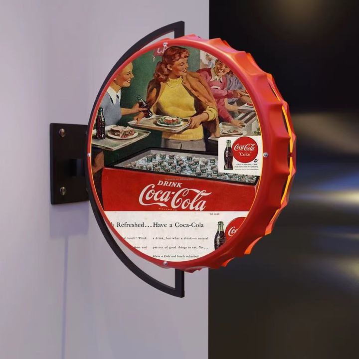 Double-Sided Circular LED Diode Lightbox for Indoor & Outdoor Storefront Advertising Luminous Signage for Decoration Lighting