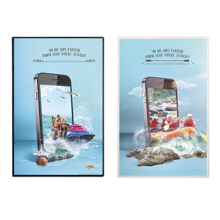 Aluminum Frame Advertising Light Box A1/A2/A3/A4 Ultra-thin Tempered Glass Light Box LED Poster Frame Food Advertising Display