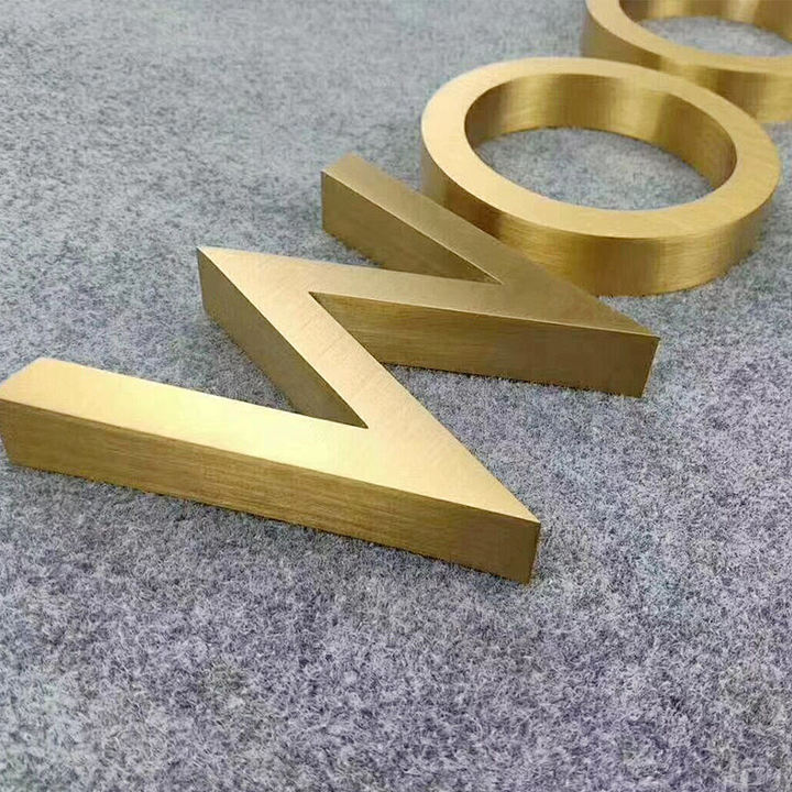 Customize Non Luminous Stainless Steel 3D Letters. 3D Signage. 3D House Numbers for Buildings and Hotels. Fast Delivery