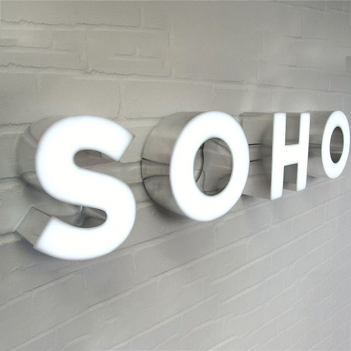 Floor Standing Large 3D LED Illuminated Letter Signs and 3D Numbers. Large LOGO. Suitable for Company Factory Exhibition Halls.