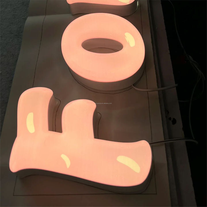 Professional Custom Jelly Candy Style Luminous Fun Style LED Logo Neon Lights Indoor Office Decorative Letter Logo Background
