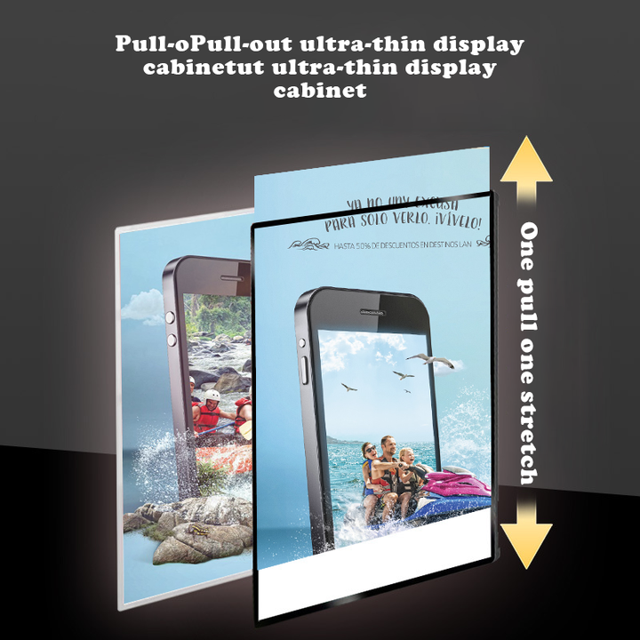 Aluminum Frame Advertising Light Box A1/A2/A3/A4 Ultra-thin Tempered Glass Light Box LED Poster Frame Food Advertising Display