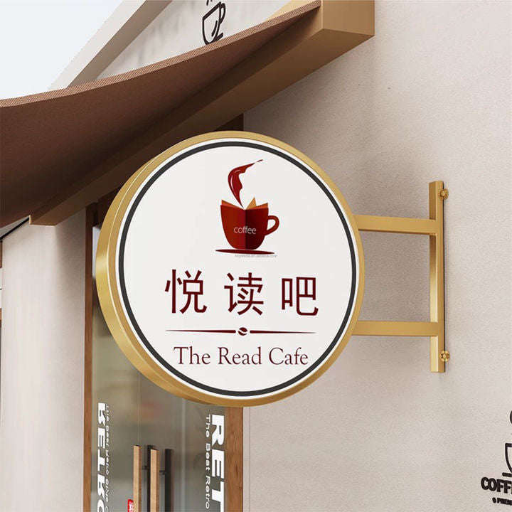 Custom Designed High Quality Outdoor LED Logo Advertising Light Box Aluminum Frame Decorative Feature Easy Hanging Installation