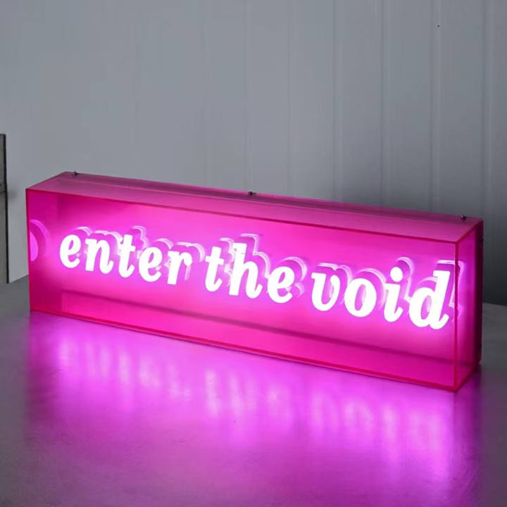 Factory Customized Rectangular Square Transparent Colored Acrylic LED Waterproof Advertising Lightbox with Logo Display Lighting