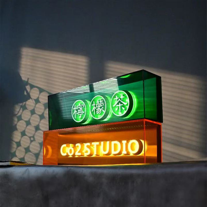 Factory Customized Rectangular Square Transparent Colored Acrylic LED Waterproof Advertising Lightbox with Logo Display Lighting